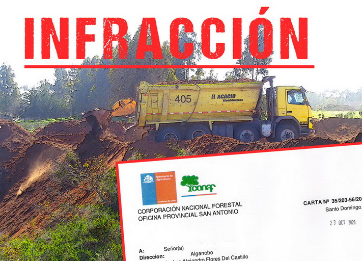 CONAF sanciona por relleno ilegal de quebrada en El Yeco